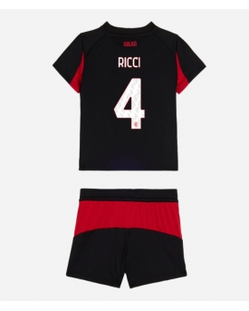 Billige Fotballdrakt AC Milan Samuele Ricci #4 Replika Hjemmedraktsett Barn 2025-26 Kortermet (med bukser)